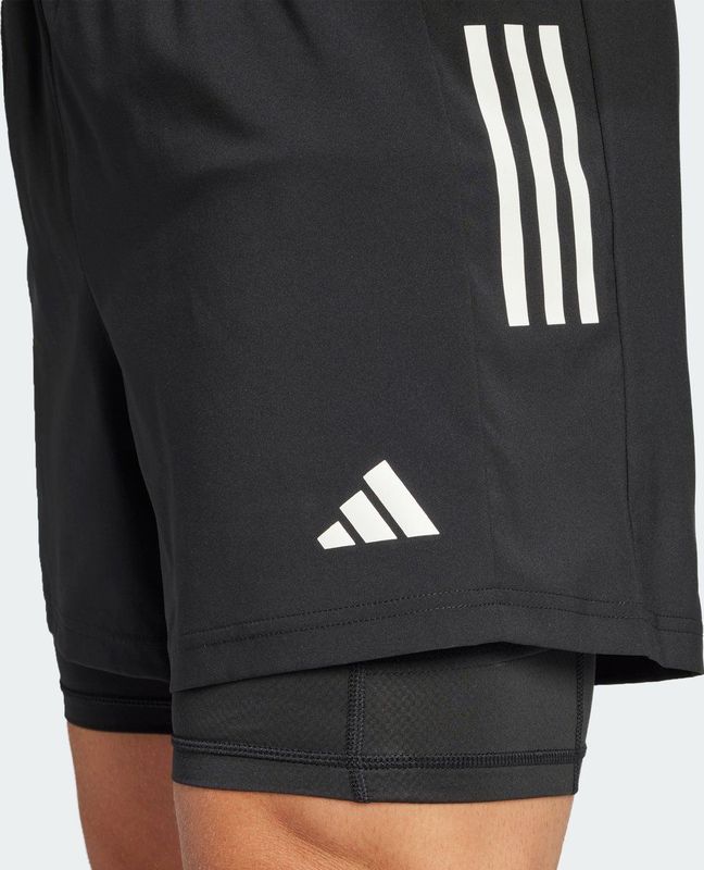 adidas Performance Own the Run CLIMACOOL 2-in-1 Short - Heren - Zwart