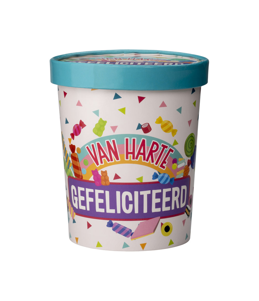 Snoepbakje Gefeliciteerd 12cm