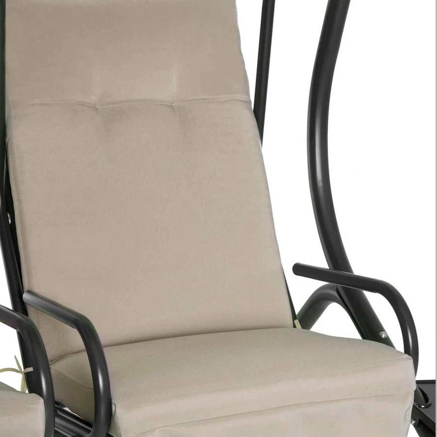Outsunny Gartenschaukel mit Sonnendach beige