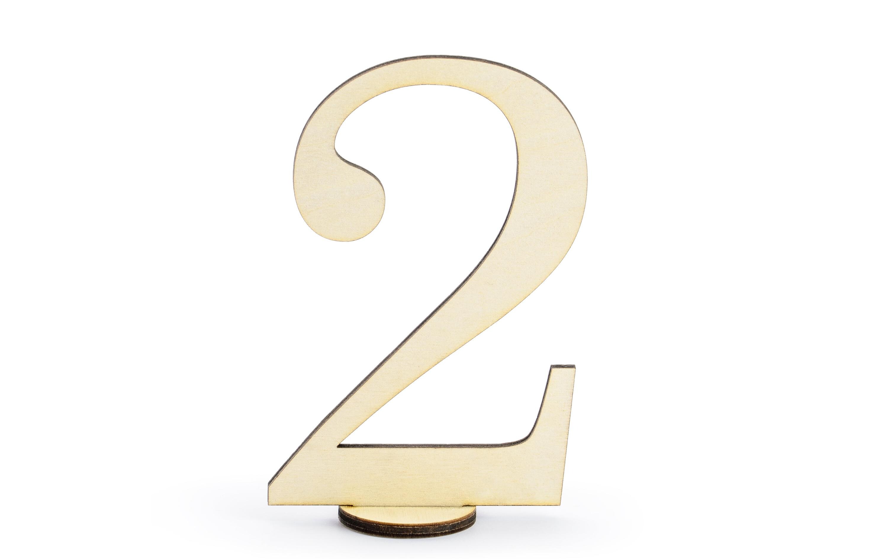 Tischkarte Nummern 10.5 cm, 10 Stück, HolzTischzahlen aus Holz