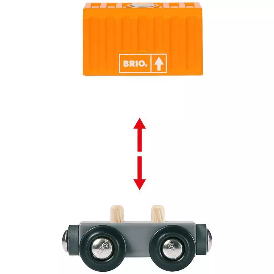 Brio Güterzug mit drei Waggons bunt