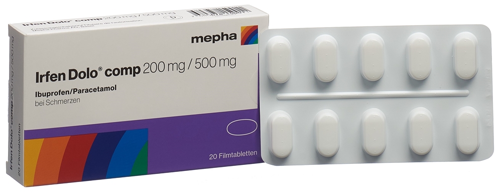 IRFEN comp<br>20 Stück, Blister, Filmtablette, 200 mg/500 mg