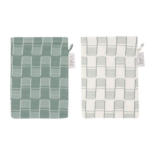 Witlof For Kids Sticky Stripes Washandjes - 2 Stuks
