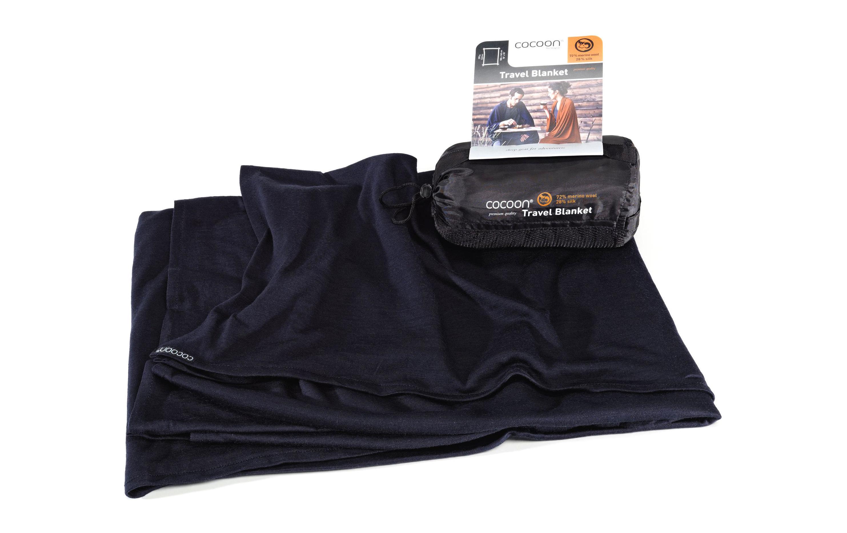 Reisedecke Merino Wool/Silk Travel Blanket, BlauDecke