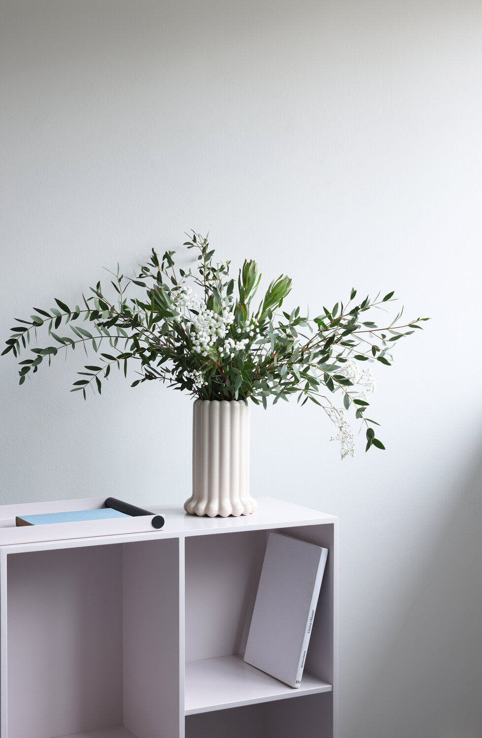 Design Letters  Tubular Vase, Beige - H24cm