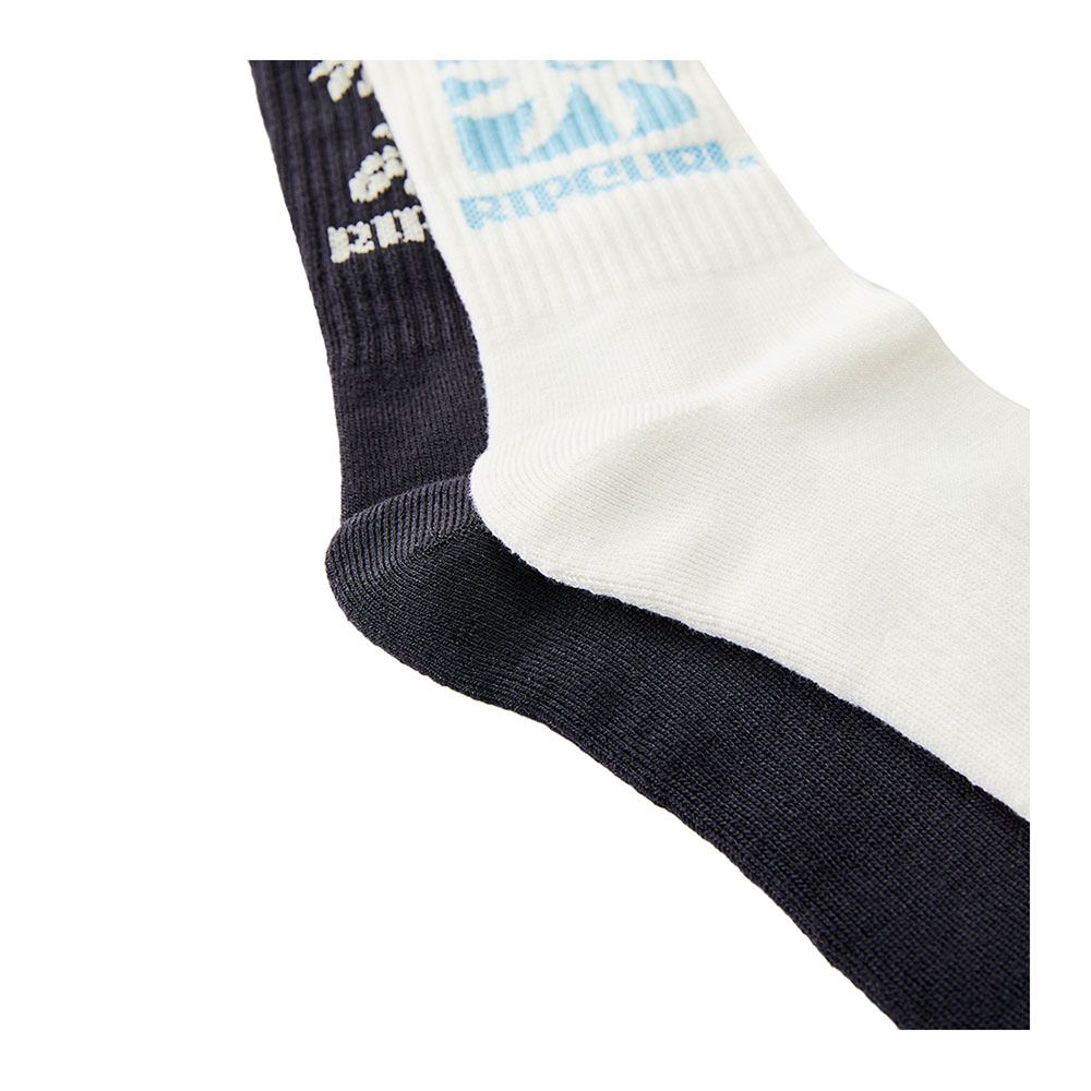 Rip Curl SALT WATER CULTURE ART ECO - Chaussettes x2 Homme black/white