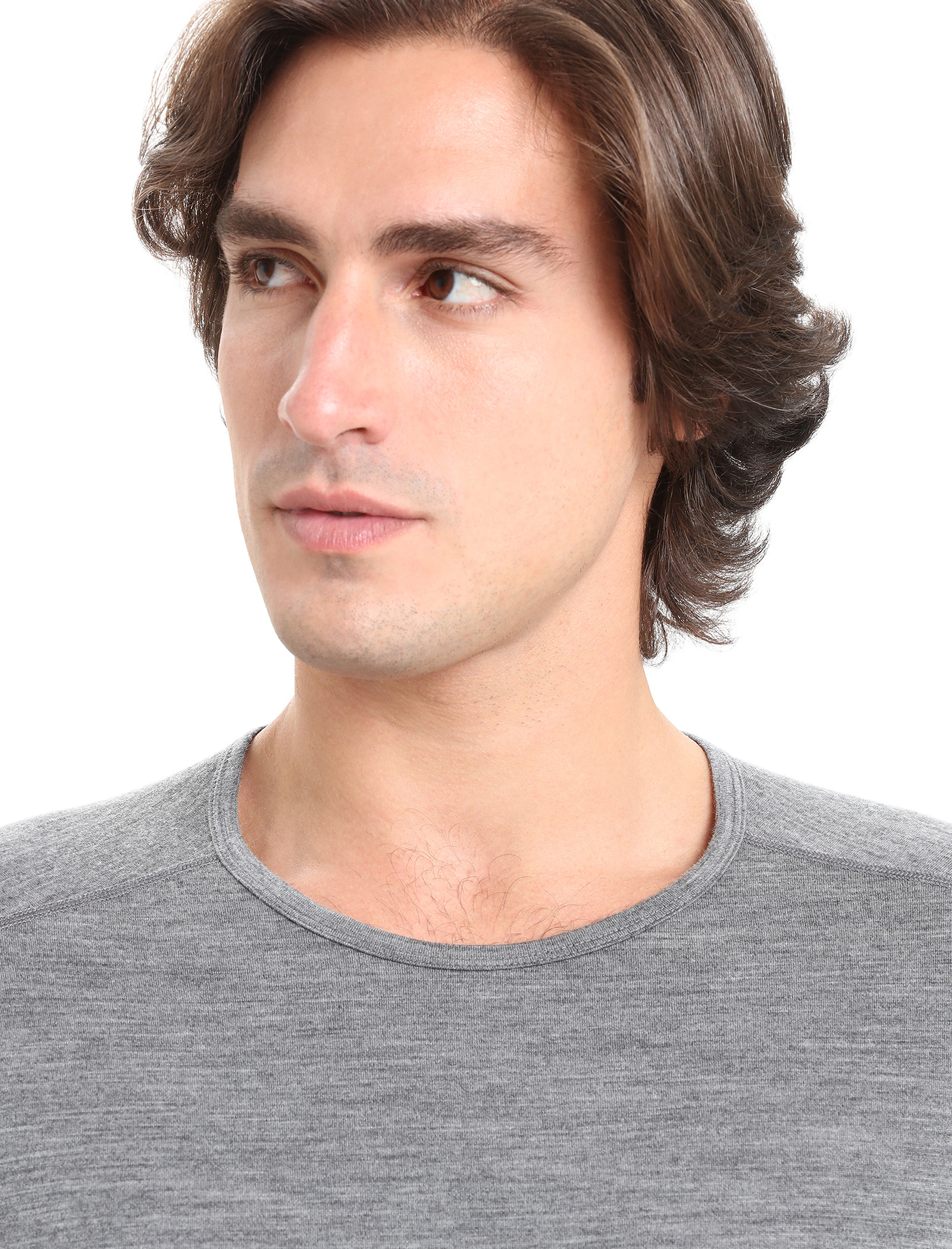 Merino 200 Oasis SS Crewe Thermal Top Herre 013/Gritstone Heather