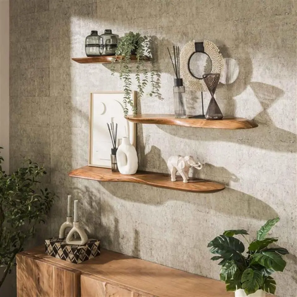 Wandplank Oranja 120 cm-massief acacia
