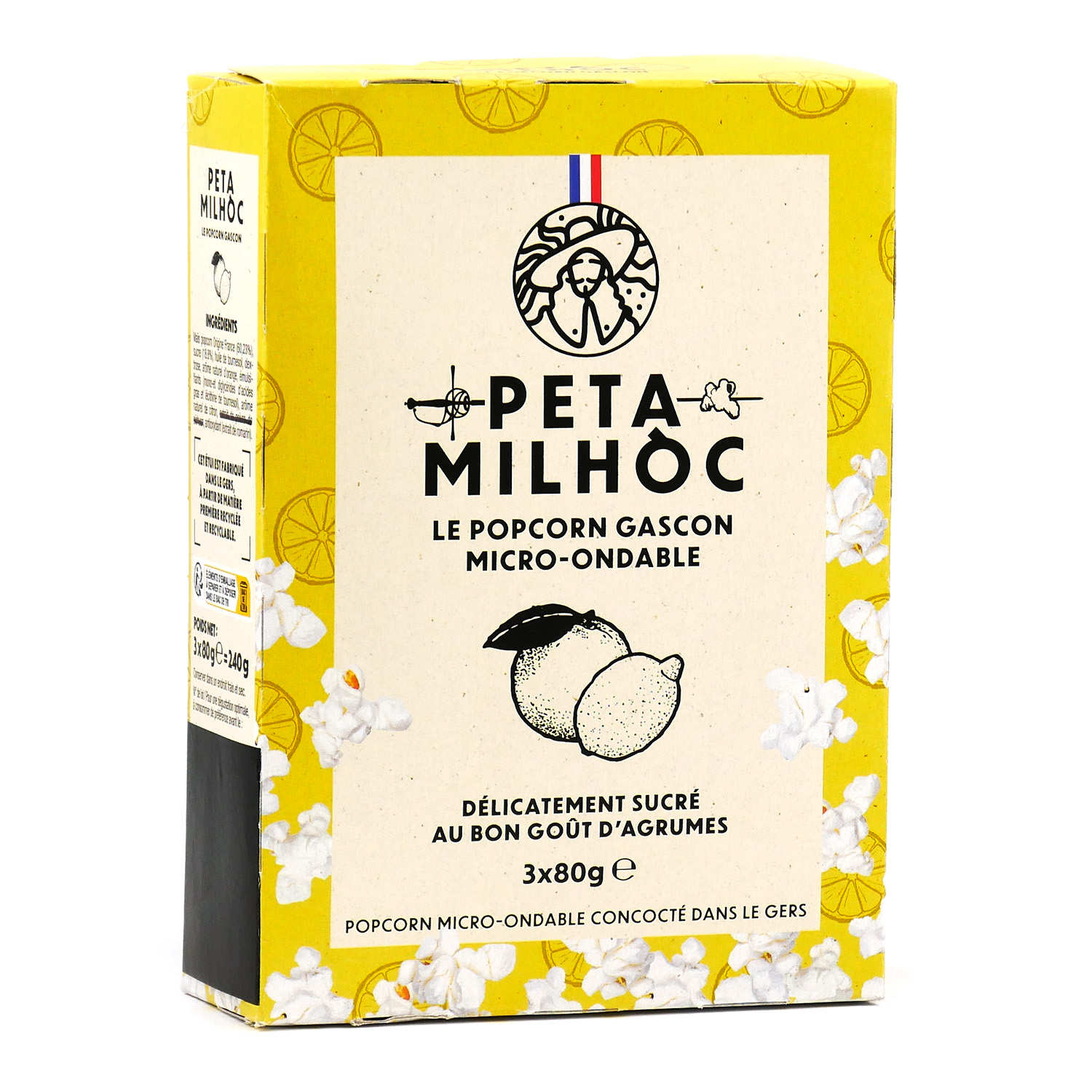Popcorn micro-ondable - Sucré et aux agrumes