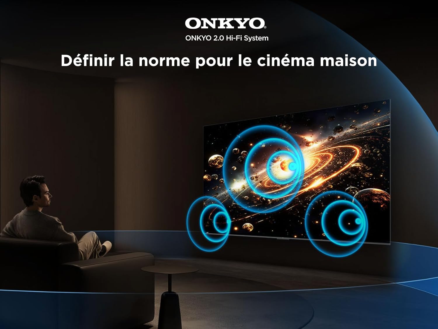 TCL 50Q6C QD-Mini LED TV, 4K HDR Premium 1000nits, Smart TV alimenté par Google (Dolby Vision IQ et Atmos, système Audio Onkyo 2.1, Motion Clarity Pro 144Hz, Game Master, contrôle Vocal Mains Libres) [Classe énergétique E]