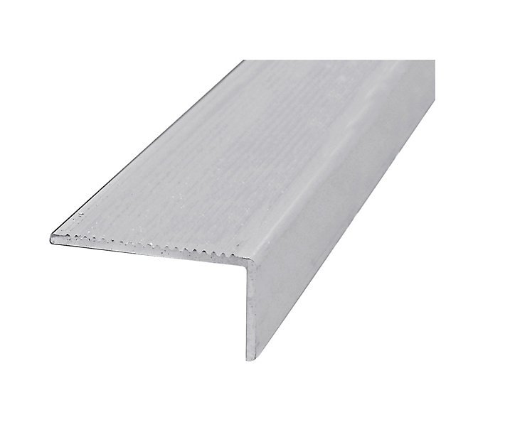 Nez de marche aluminium brut 45 x 23 mm, 1 m