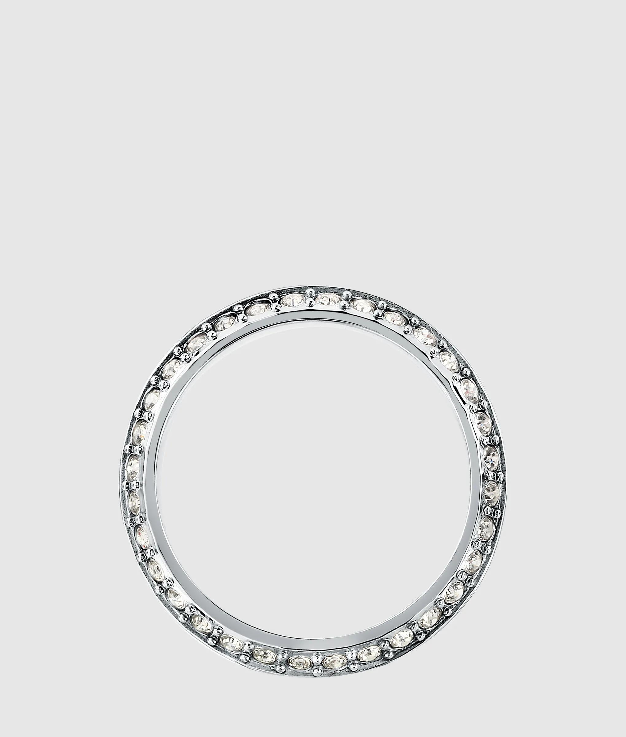Zilveren kristallen ring
