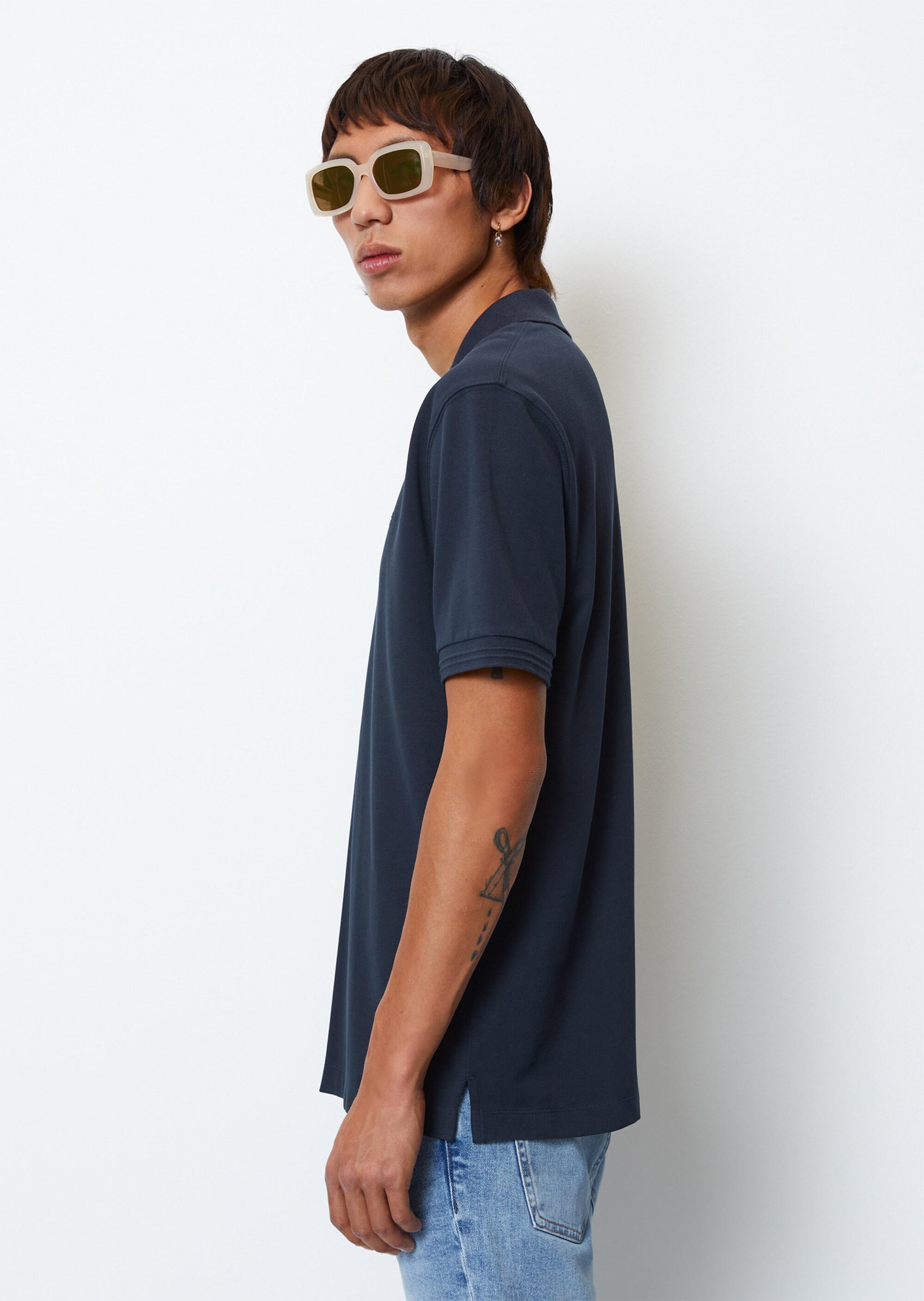 Kurzarm-Poloshirt Piqué regular aus Organic Cotton
