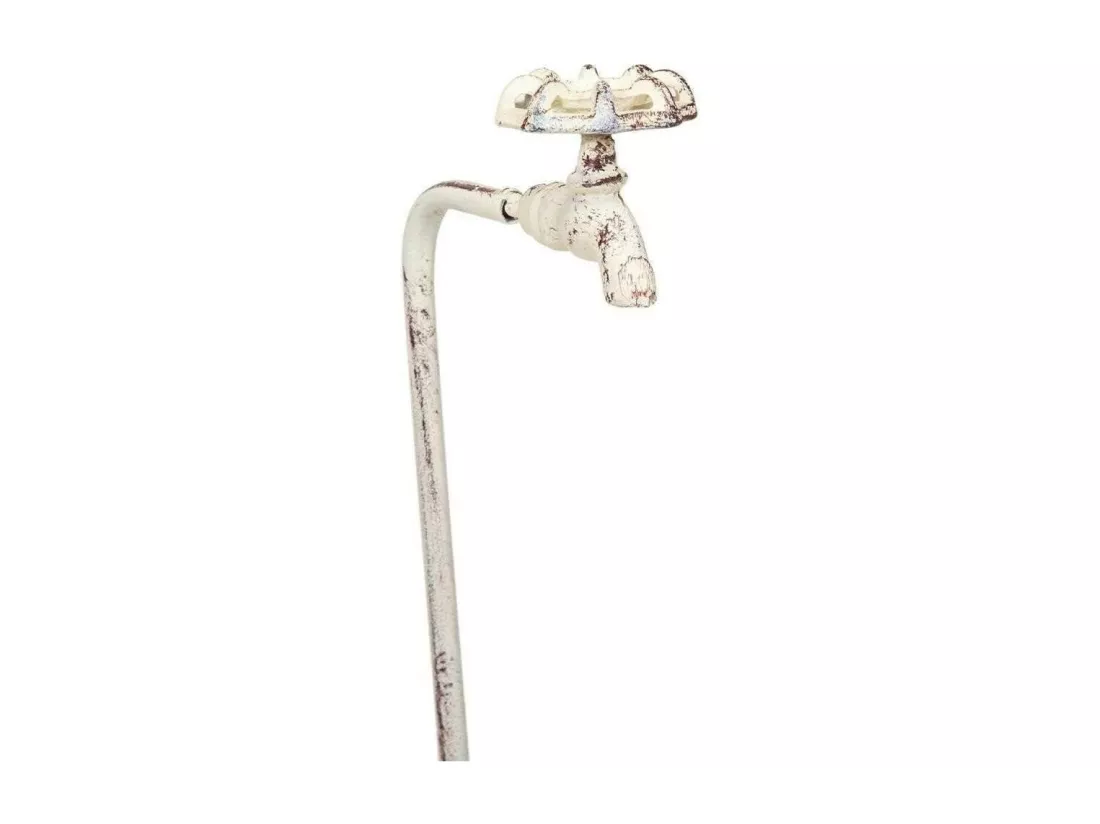 Pot de fleurs en métal blanc 95x23x69h