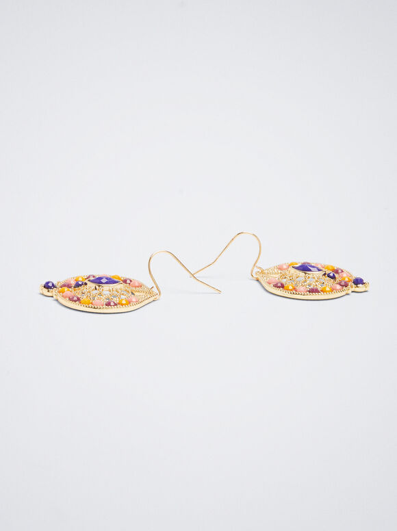 Pendientes Con Abalorios - Multicor