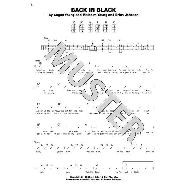 Hal Leonard AC/DC for Ukulele