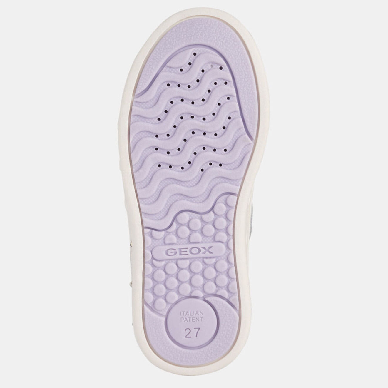 Geox Baskets Skylin à scratchs métallisé argentées