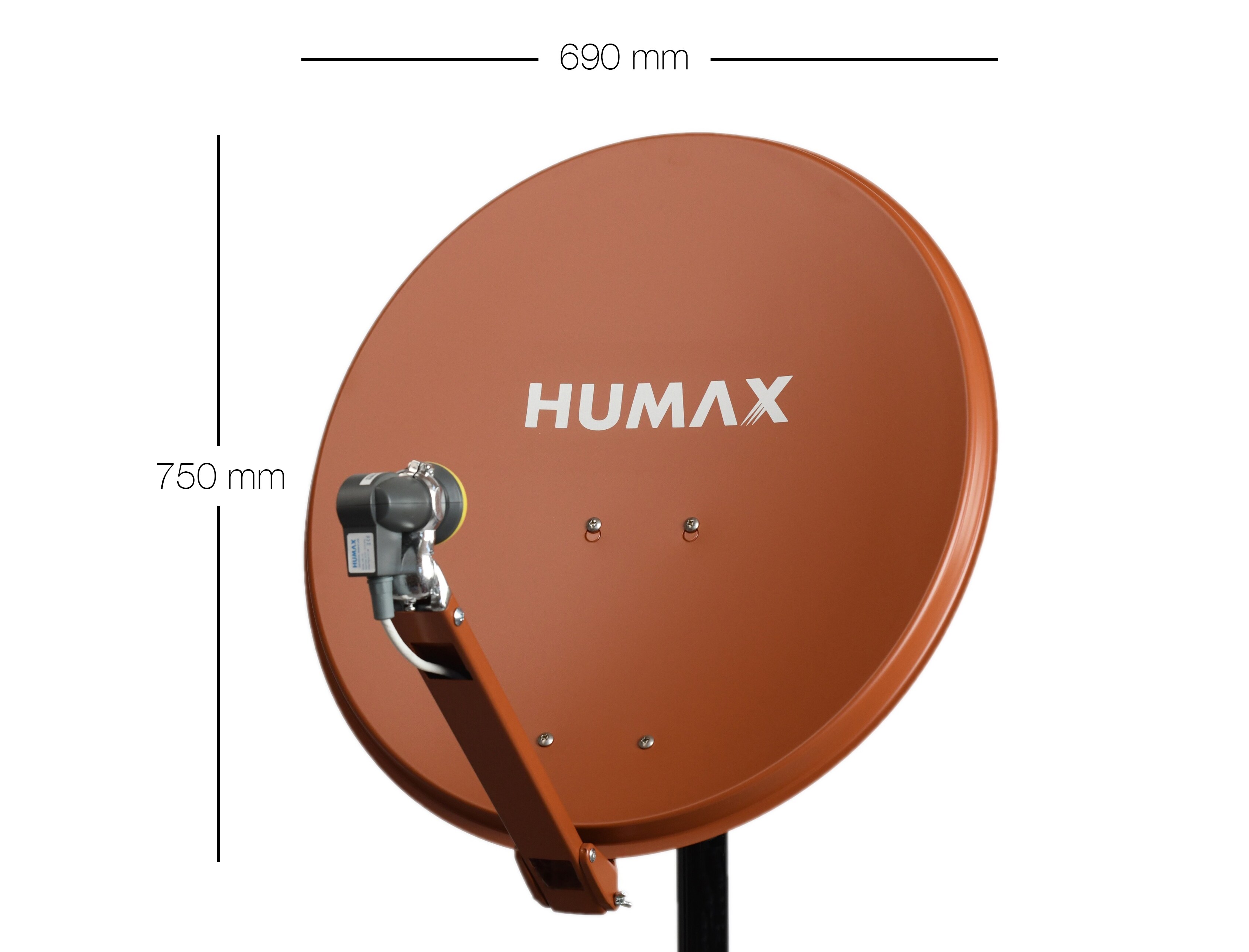 Humax Satellitenspiegel Professional 75-R ziegelrot