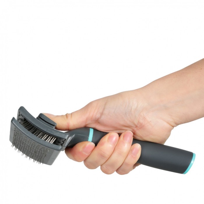 Brosse Anah Slicker rétractable pour chien