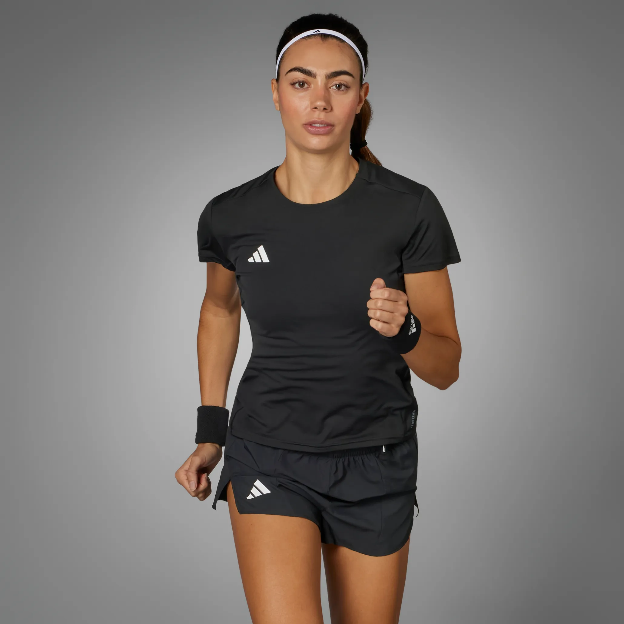 Adidas W Adizero E Tee Black Black
