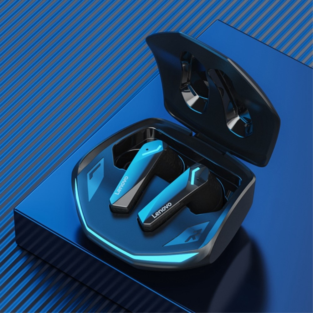 thinkplus GM2PRO TWS Gaming Bluetooth 5.3 In-Ear Kopfhörer True Wireless LED Headset mit Noise Cancelling   Ladecase (IPX5) - Schwarz