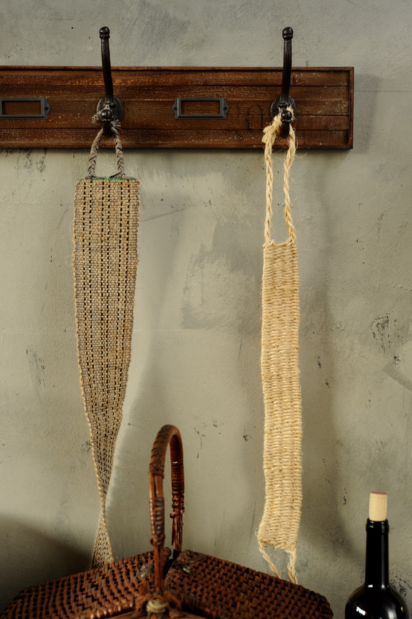 4er Hakenleiste, natur, T 2cm, B 97cm, H 12cm von fischer's lagerhaus