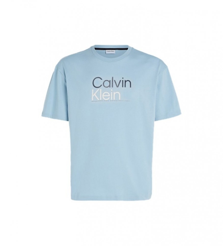 Camiseta Calvin Klein multicolorida com logo azul