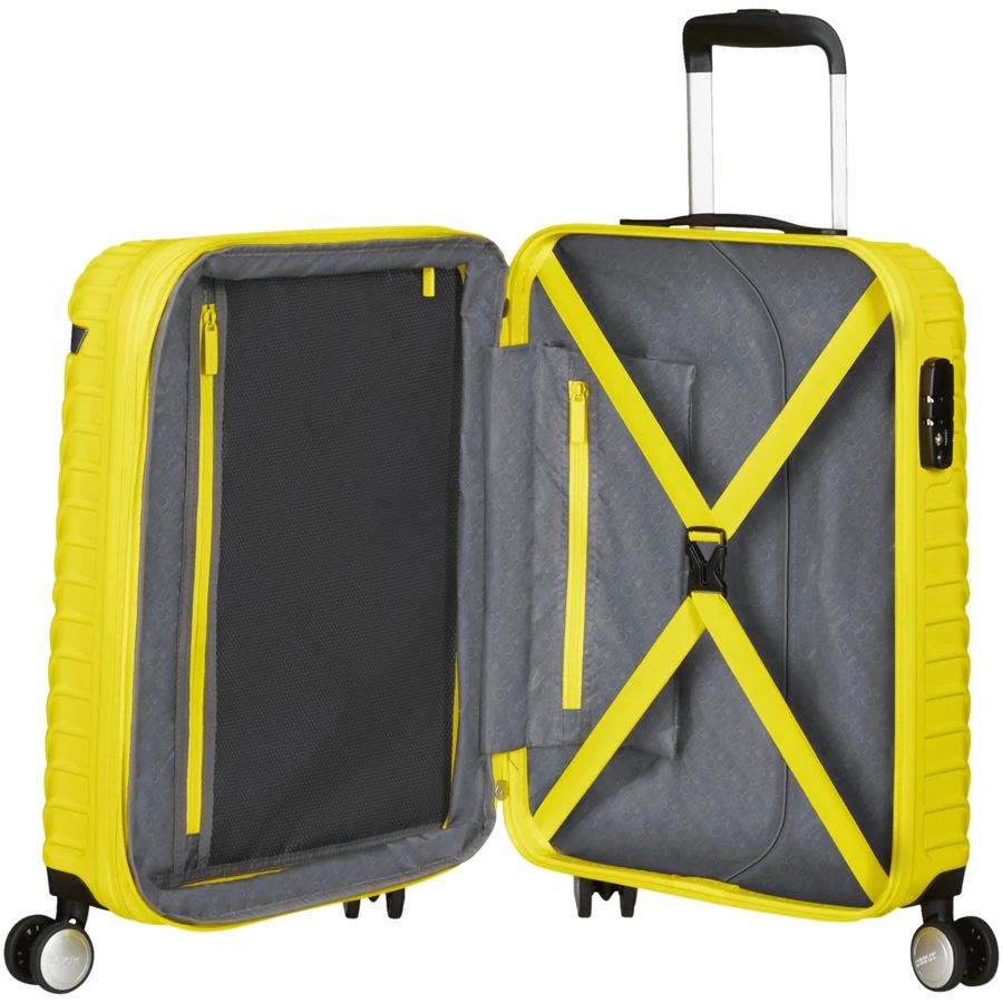 American Tourister Mickey Clouds - 4-Rollen-Kabinentrolley 55 cm erw. Mickey Electric Lemon