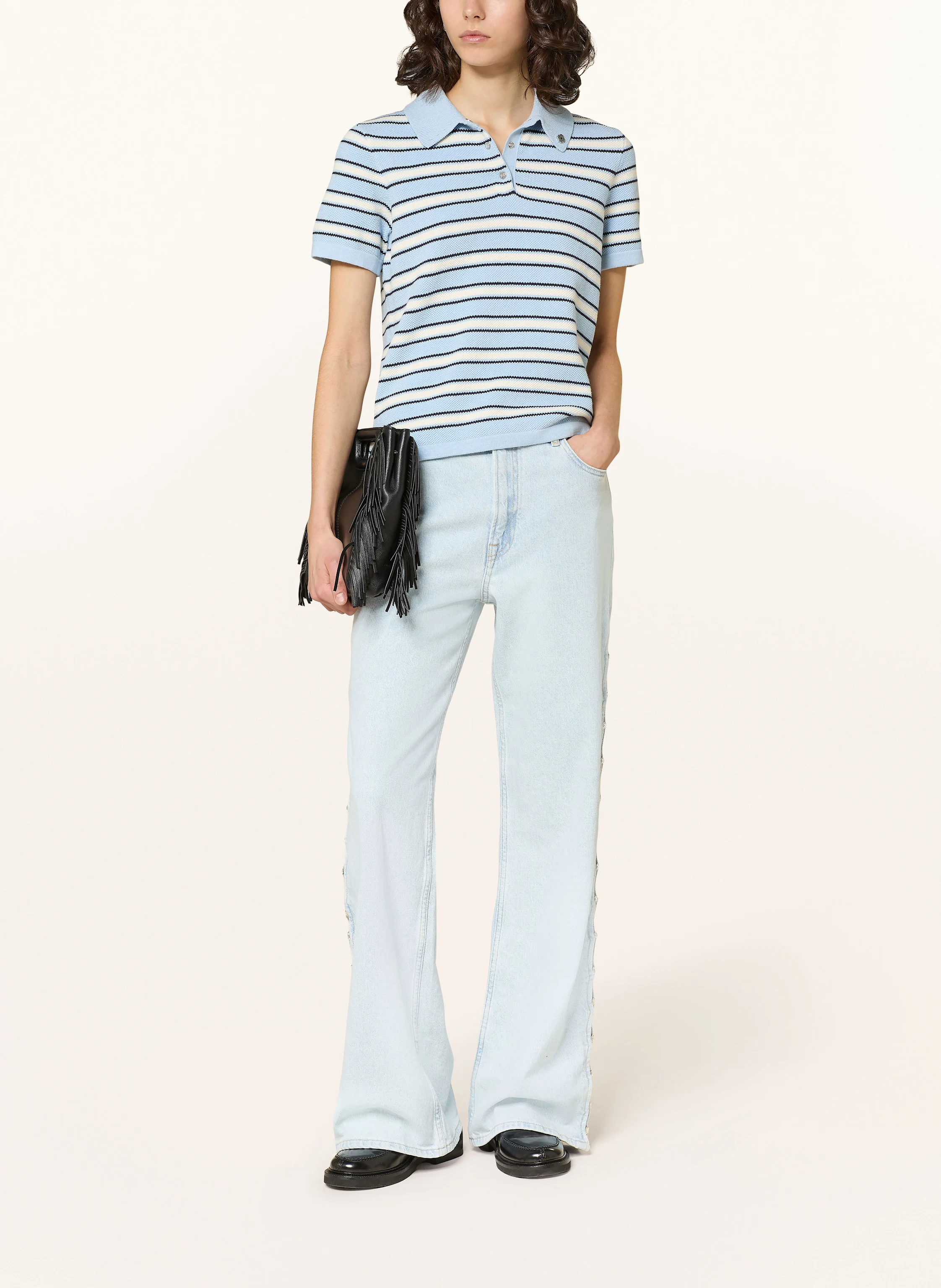 maje Strick-Poloshirt
