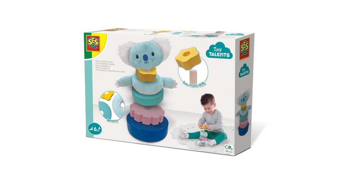 SES CreativeTiny talents - Sensory stapeltoren Behendigheidsspel  (13116)