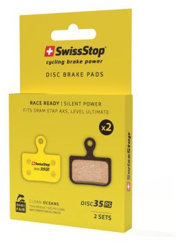 Deux Paires de Plaquettes Organiques SwissStop Disc 34 RS pour Freins Shimano / TRP / Tektro / Rever