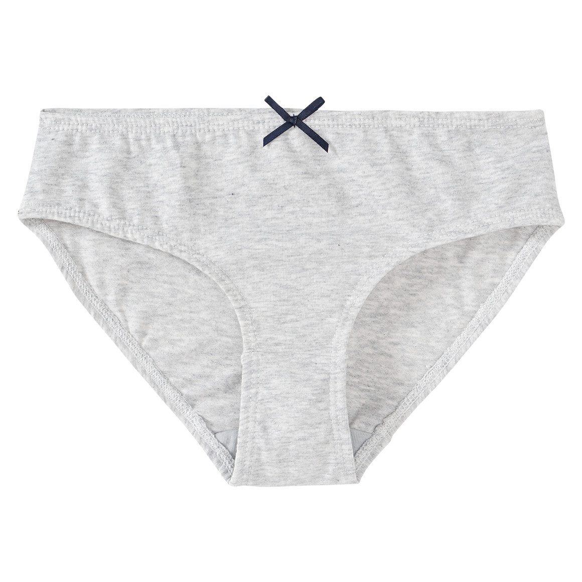 Yigga 3 Mädchen Slips mit Zierschleife dunkelblau / weiss / grau