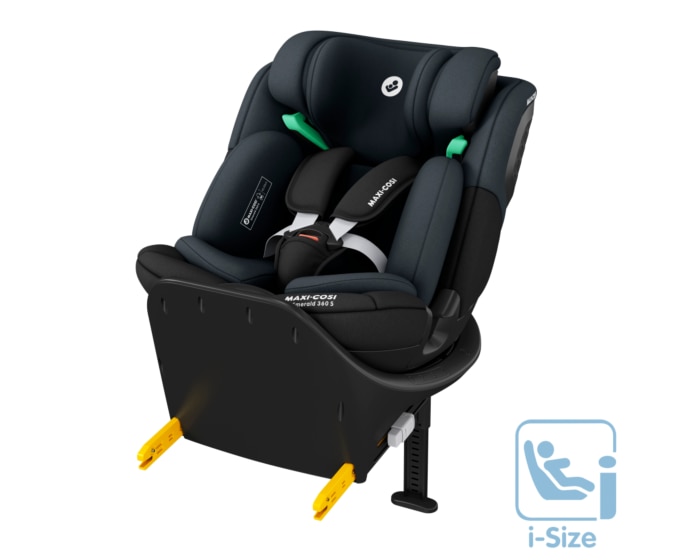 Emerald 360 S 0 - 12 Y  40 - 150 cm  0 - 36 kg    Wächst mit deinem Kind mit |    FlexiSpin-Drehung um 360° |    Bequeme Liegepositionen |    G-CELL Seitenaufprallschutz |