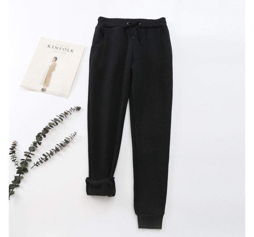 Featherbright - Effen fleece pyjama-joggingbroek