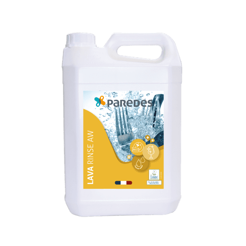Liquide de rinçage vaisselle machine toutes eaux Ecolabel Paredes Lava Rinse AW bidon de 5L