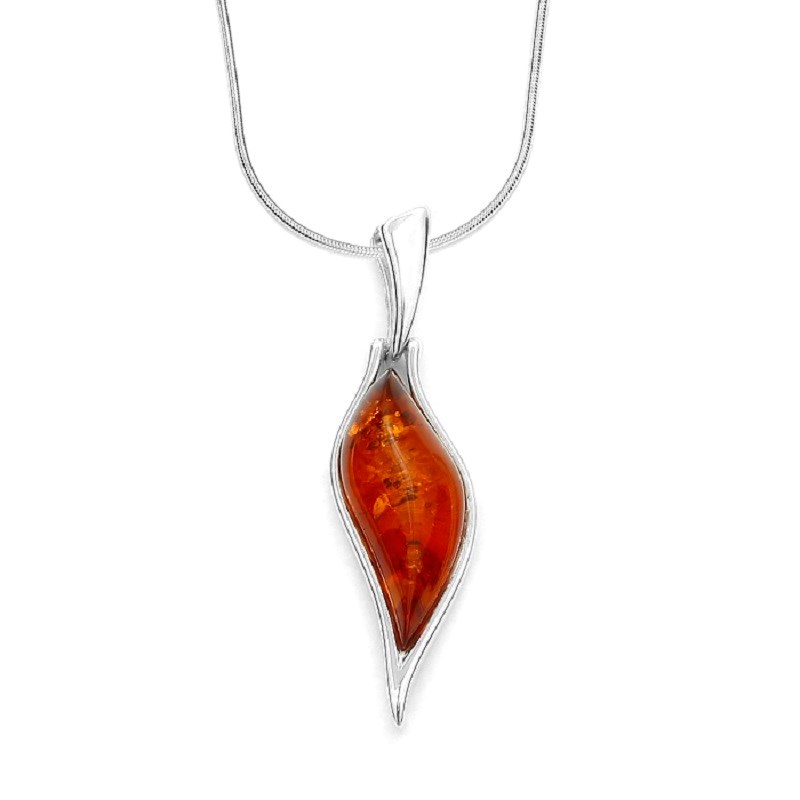 Collier ambre cognac véritable
