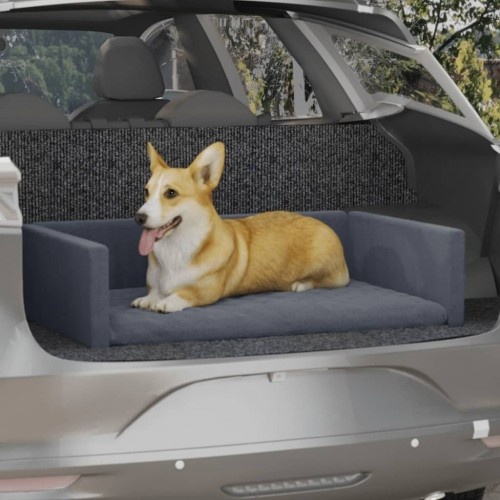 Cama baú Vidaxl cinza escuro para cães