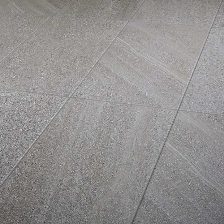 Carrelage extérieur English stone gris 30 x 60 cm
