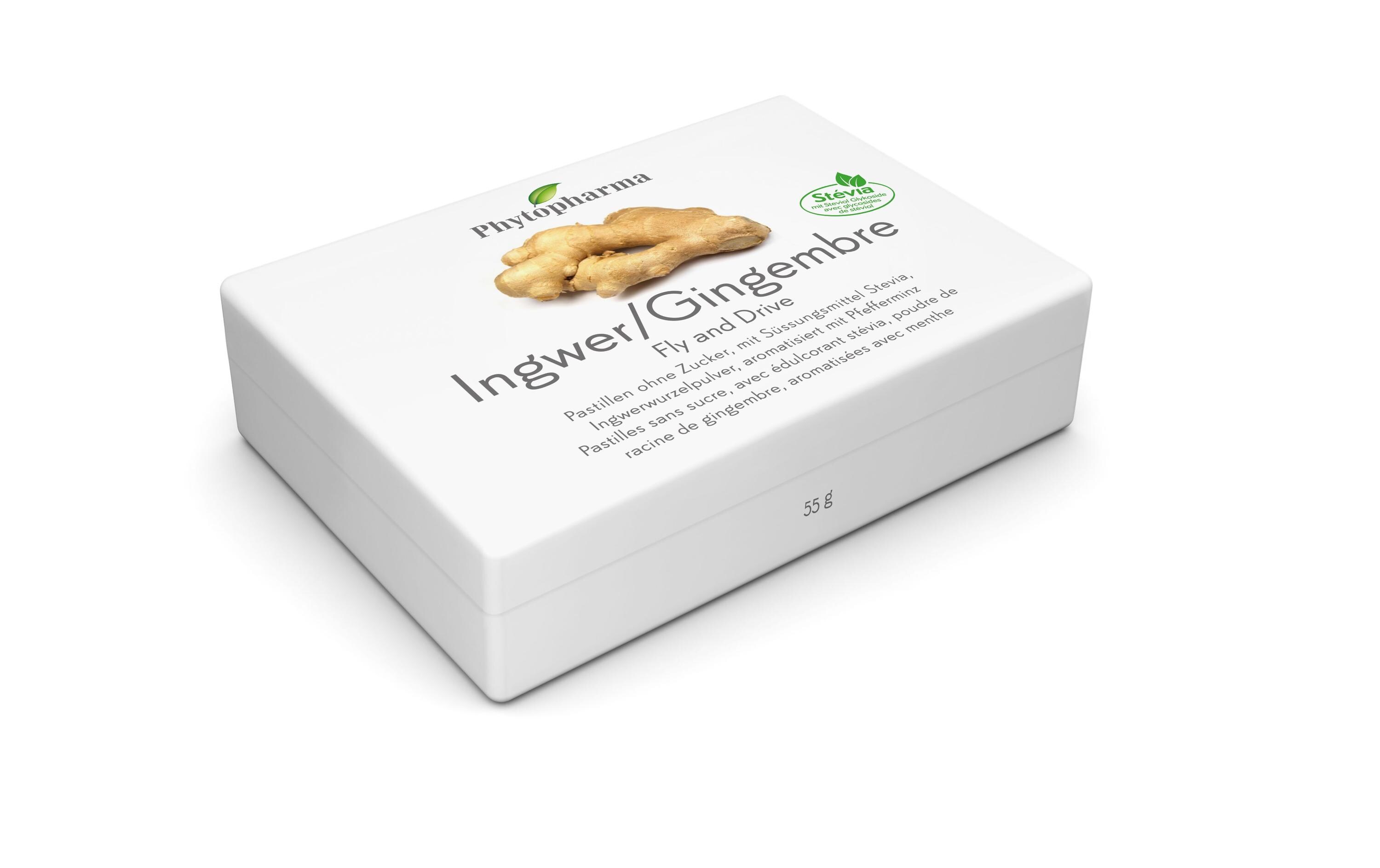 Fly & Drive Ingwer Pastillen zuckerfrei 55 gIngwerpastillen