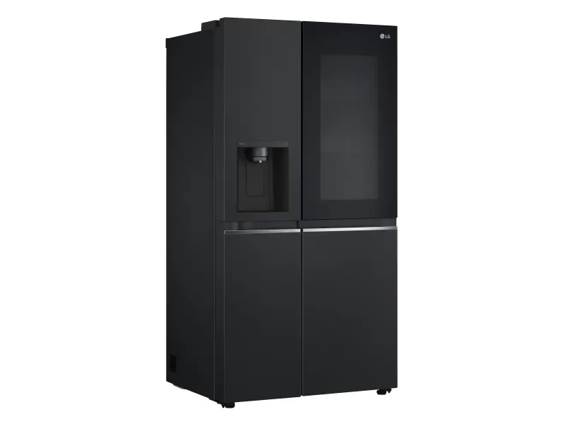 LG InstaView GSGV81EPLL, Fritstående, Amerikansk dør, Sort, Indvendig, R600a, Glas