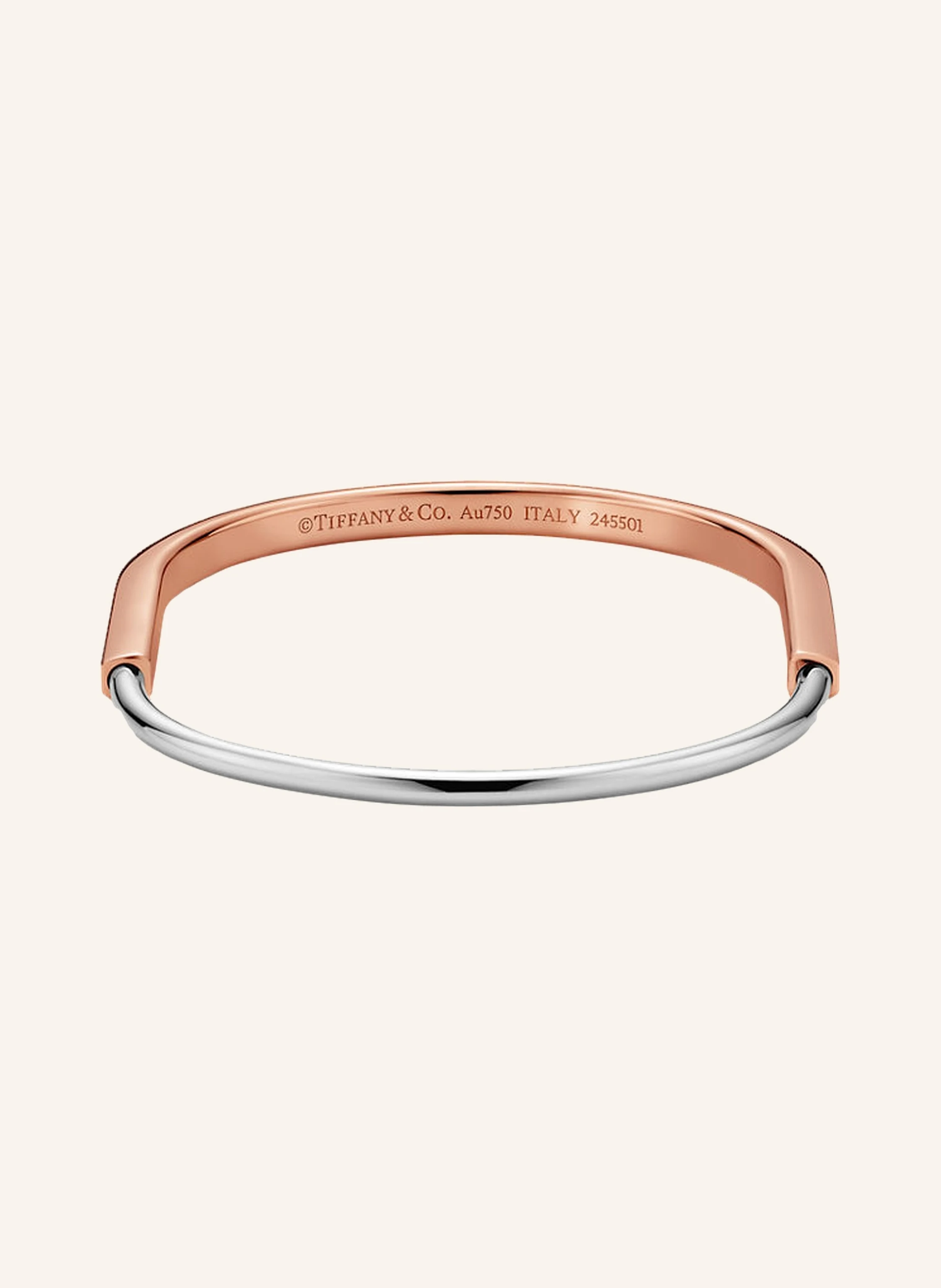 TIFFANY & Co. Tiffany Lock ARMREIF aus 18 Karat Rosé- und Weißgold