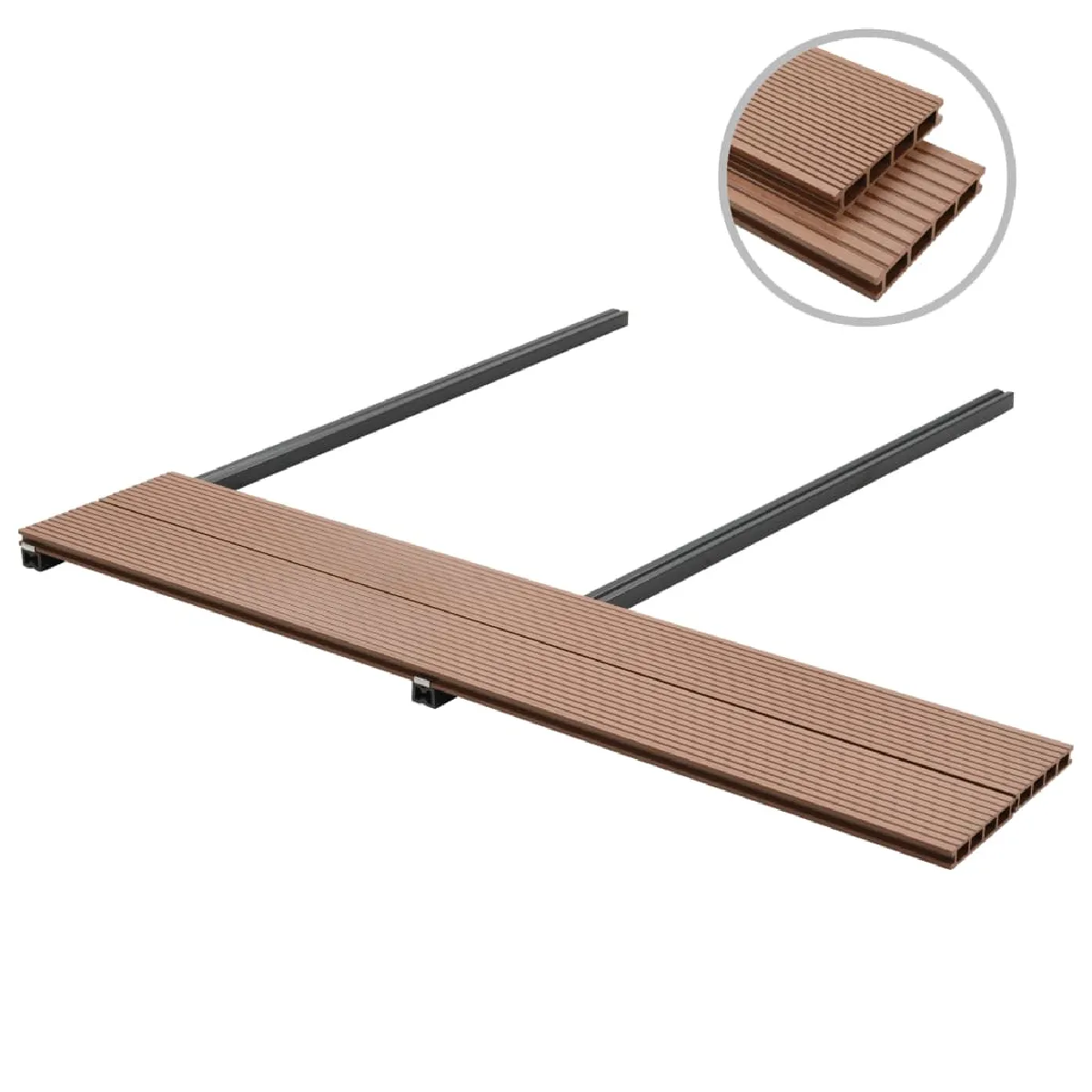vidaXL Panneaux de terrasse WPC 25 m²