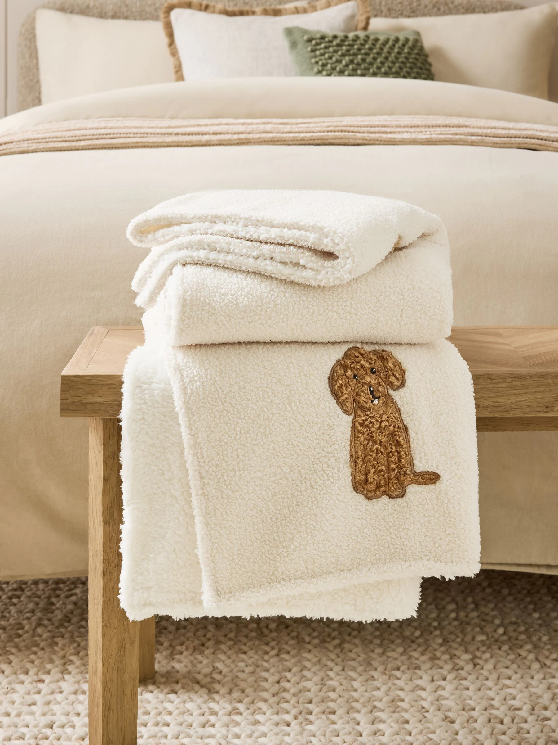 Charlie Cockapoo Fleece Throw