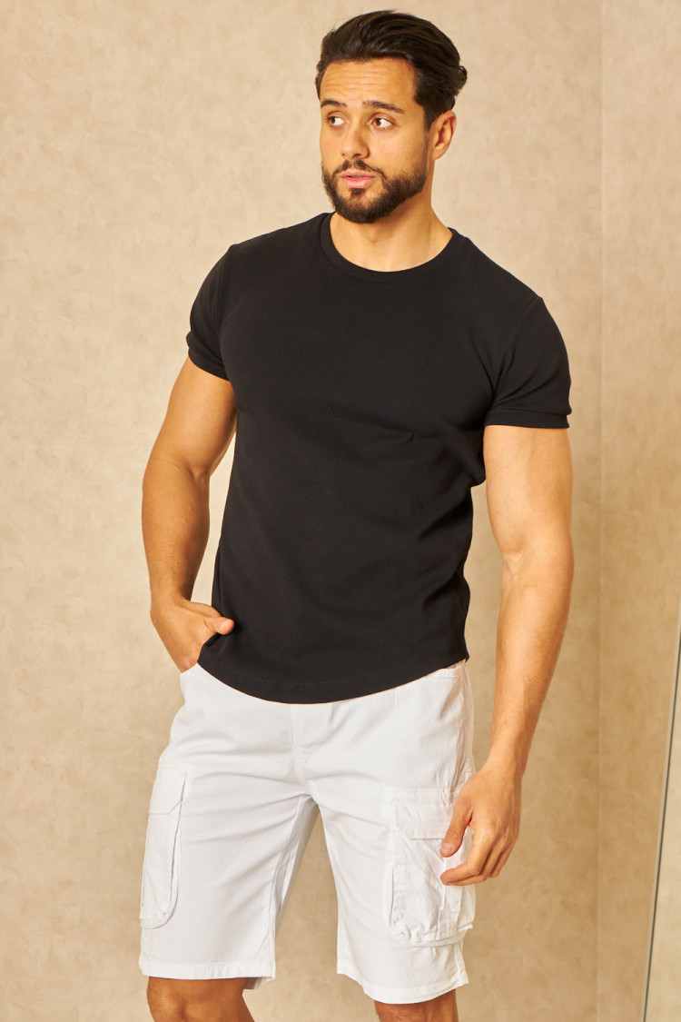 Short cargo en toile blanc