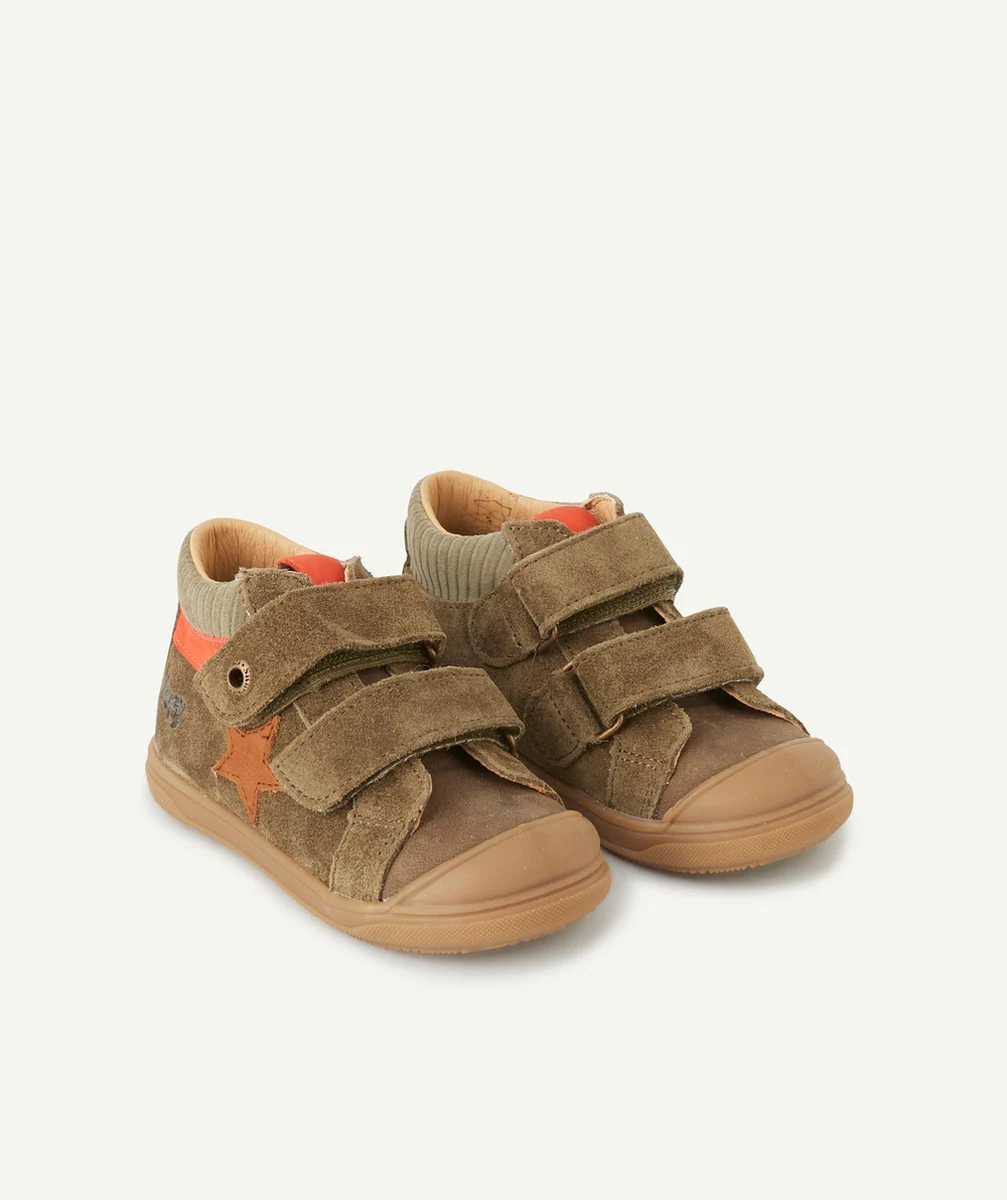 BOPYBASKETS MONTANTES À SCRATCH KAKI BÉBÉ GARÇON