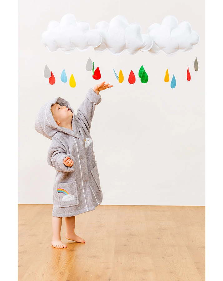 Bademantel WOLKE in grau