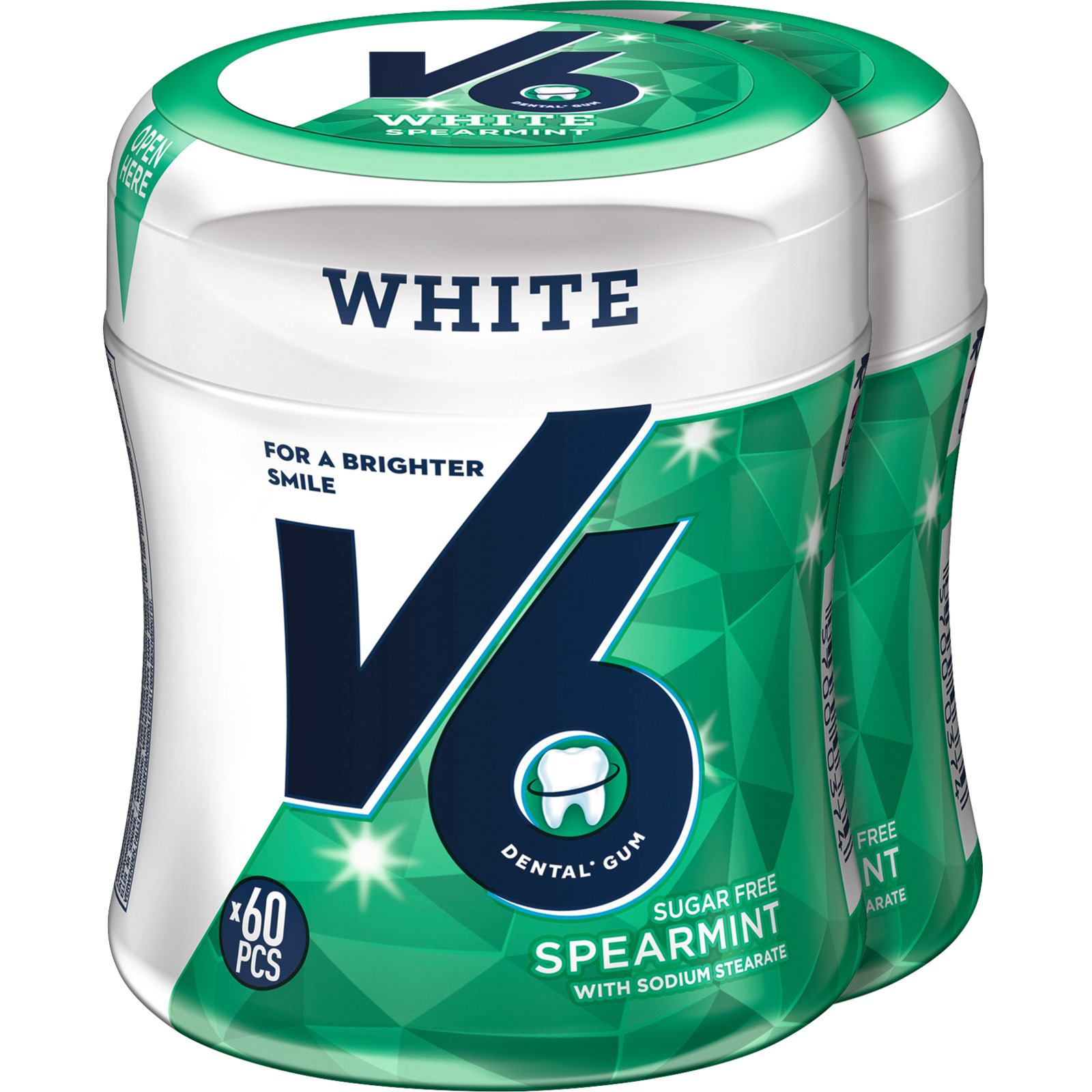 V6 White Spearmint Bottle 2x87g