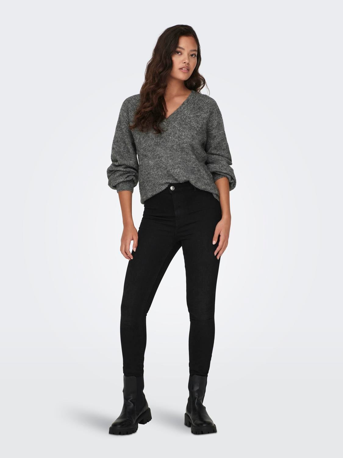 JDYINGEBORG Pullover Dark Grey Melange