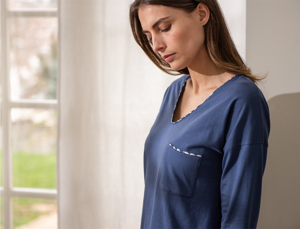Pyjama femme-Poésie marine