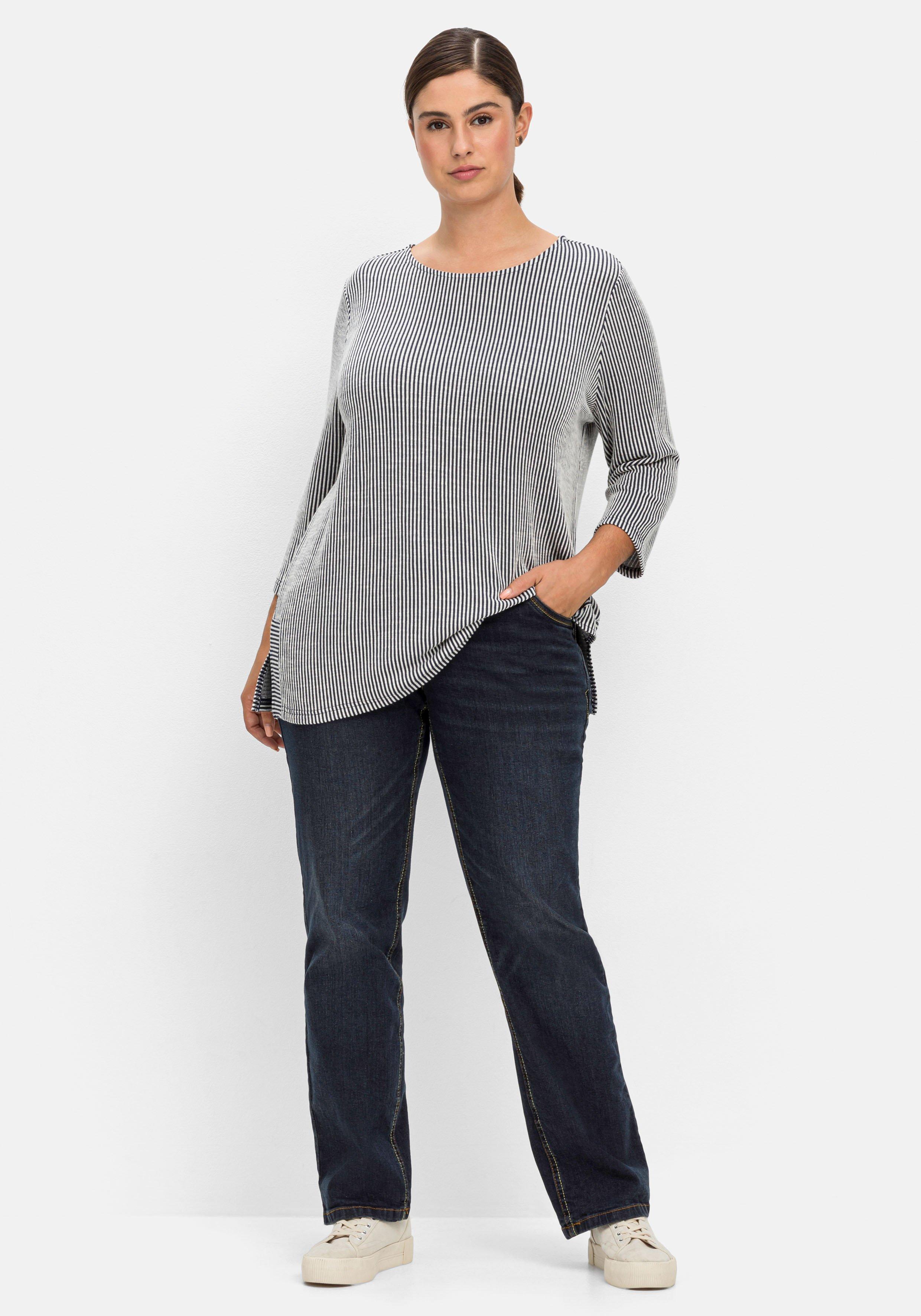 Gestreiftes Shirt mit 3/4-Arm